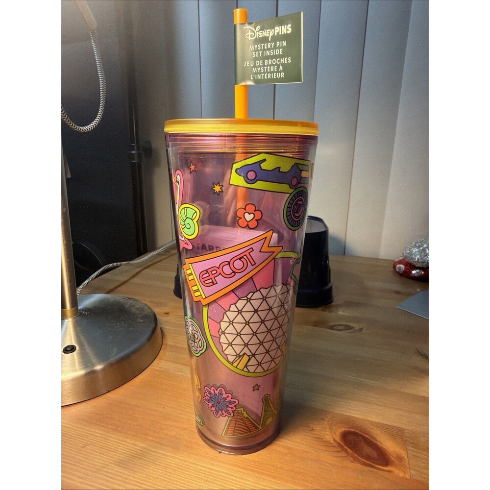Disney Parks 2026 EPCOT Starbucks Tumbler Cup Only (No Mystery Pins) New